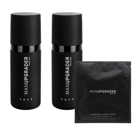 Manupgrader Bundle Face Cream & Charcoal Sheet Mask